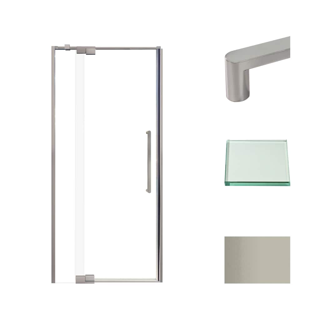 Transolid IPD367610C-R 76" High x 36" Wide Pivot Semi Frameless Shower