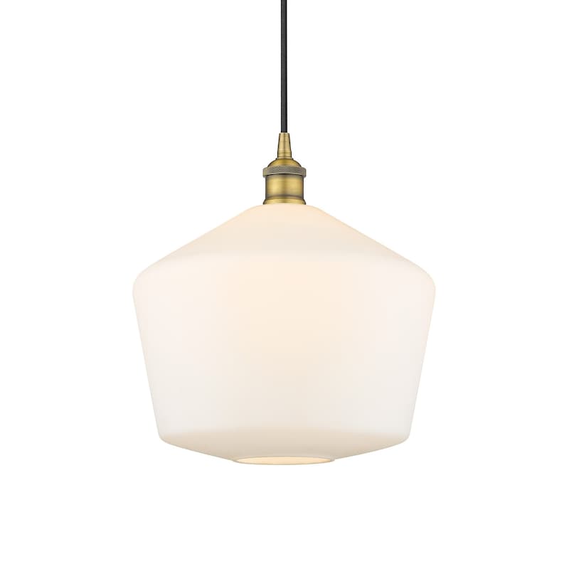 Innovations Lighting 616-1P-14-12 Cindyrella Pendant Cindyrella 12" - Brushed Brass / Cased Matte White