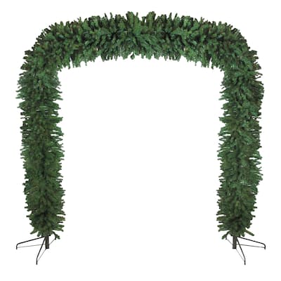 Pine Artificial Commercial Christmas Archway - 9' x 8' - Unlit - 8-to-10-feet