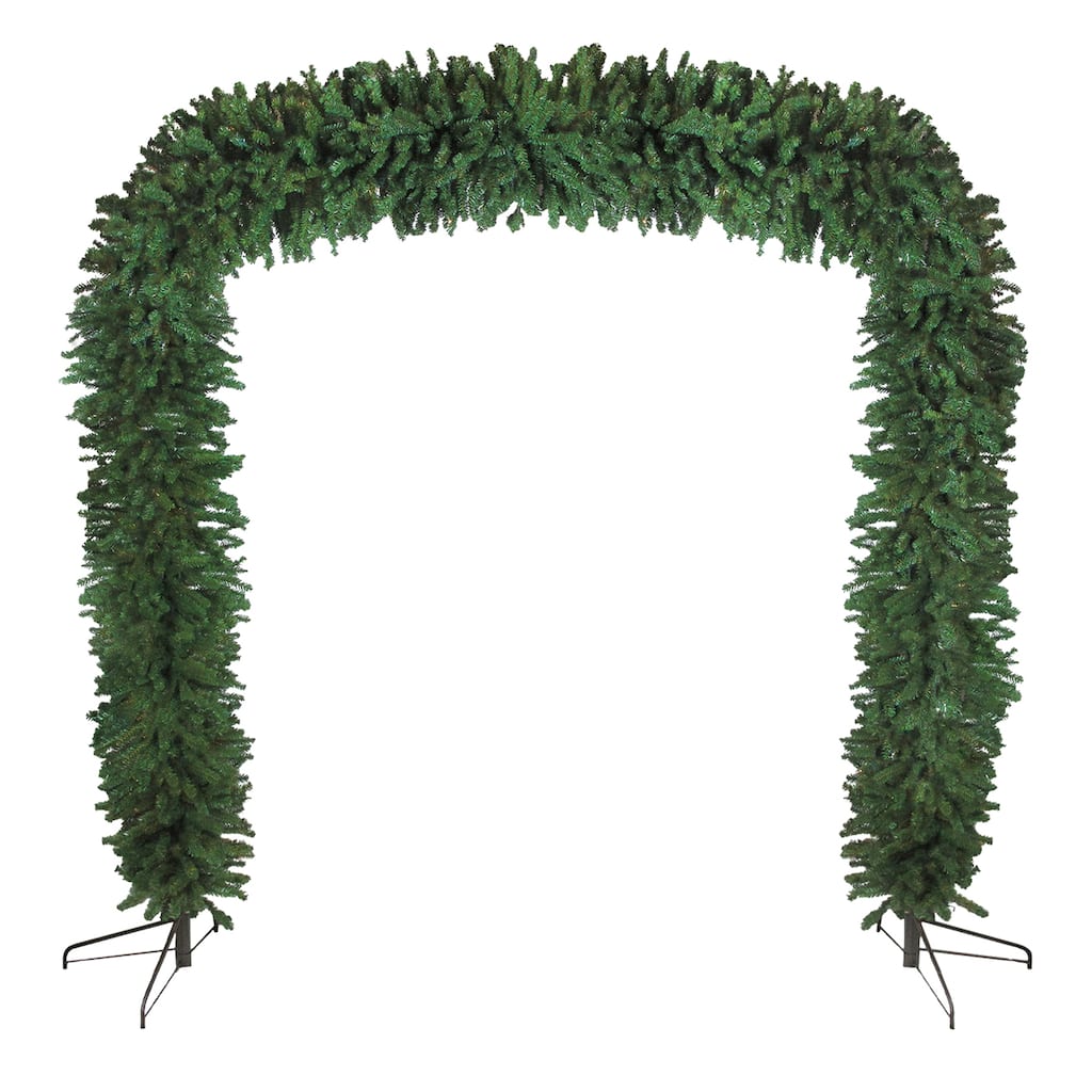 Pine Artificial Commercial Christmas Archway - 9' x 8' - Unlit - 8-to-10-feet
