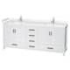 Option White / Carrara Cultured Marble Top / Brushed