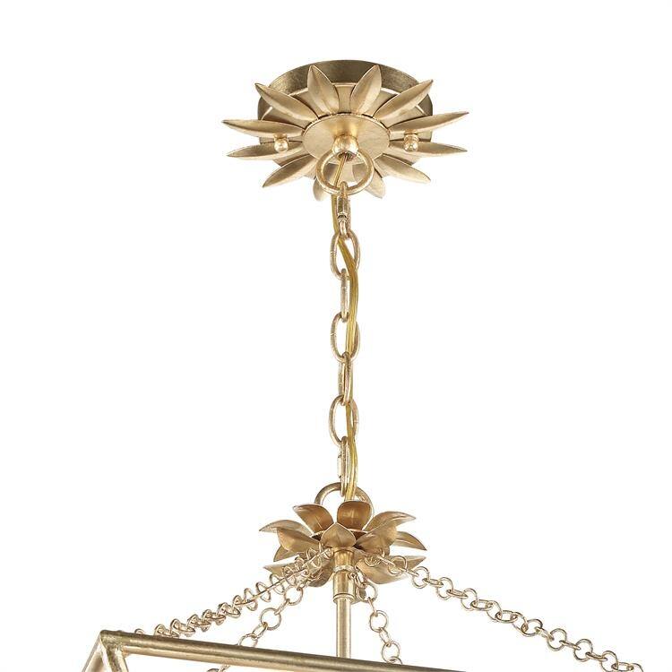 Broche 3 Light Antique Gold Lantern - 11'' W x 17'' H