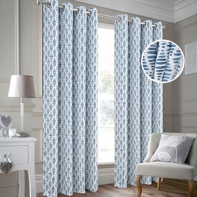Justice Geometric Privacy Window Curtain Panel 84" or 95"