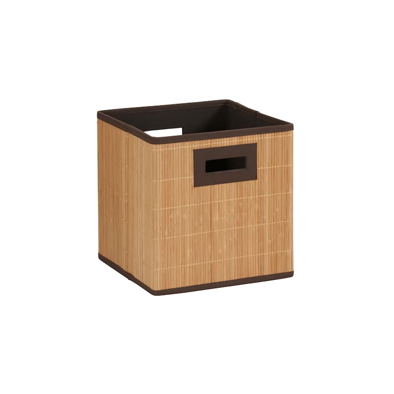 Household Essentials Bamboo Bins, Set of 3