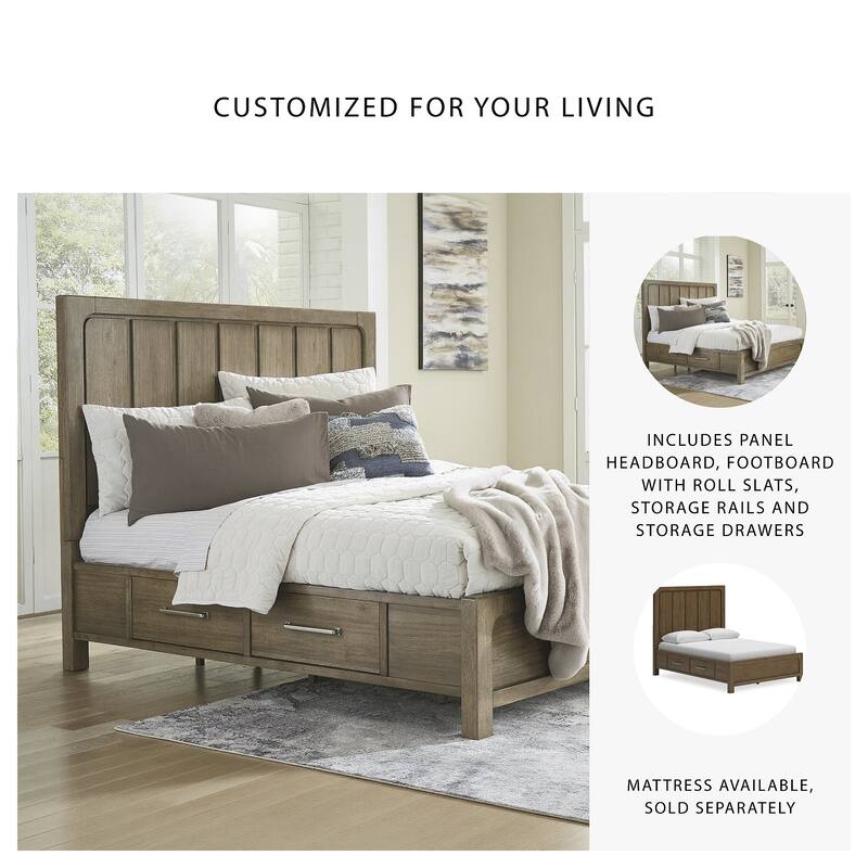 Signature Design by Ashley Cabalynn Brown Panel Bed with Storage