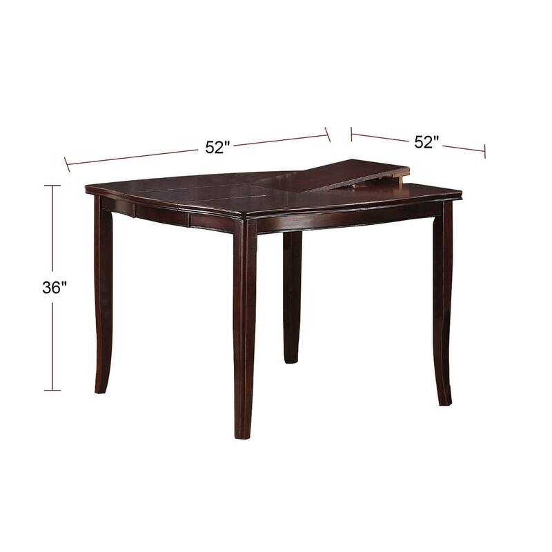 6 Pcs Counter Height Dining Table Set with Butterfly Leaf, Wooden Kitchen Furniture Set with 4 PU Upholstered Chairs & 1 Bench