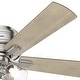 preview thumbnail 3 of 16, Hunter 52" Crestfield Low Profile Ceiling Fan with 3-Light LED Light Kit and Pull Chain - Casual, Farmhouse, Rustic