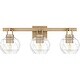 preview thumbnail 2 of 6, Celina 3-Light Bronze Gold Bath Light