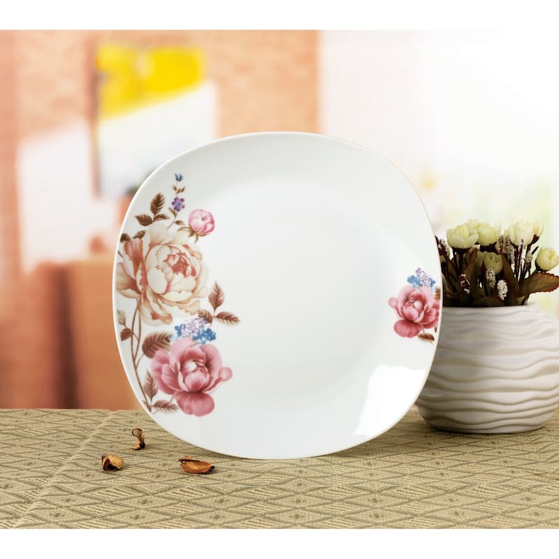 Porcelain 20 Piece Square Dinnerware Set Service for 4