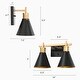 preview thumbnail 14 of 19, 1/2/3/4-Light Modern Black Gold Bathroom Vanity Lights Linear Metal Wall Sconces for Powder Room