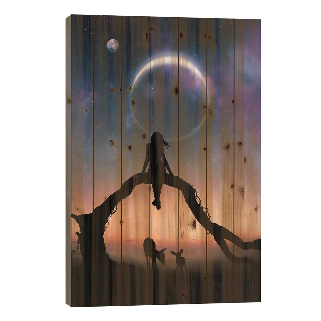 Dream Print On Wood by Abdullah Evindar - Multi-Color