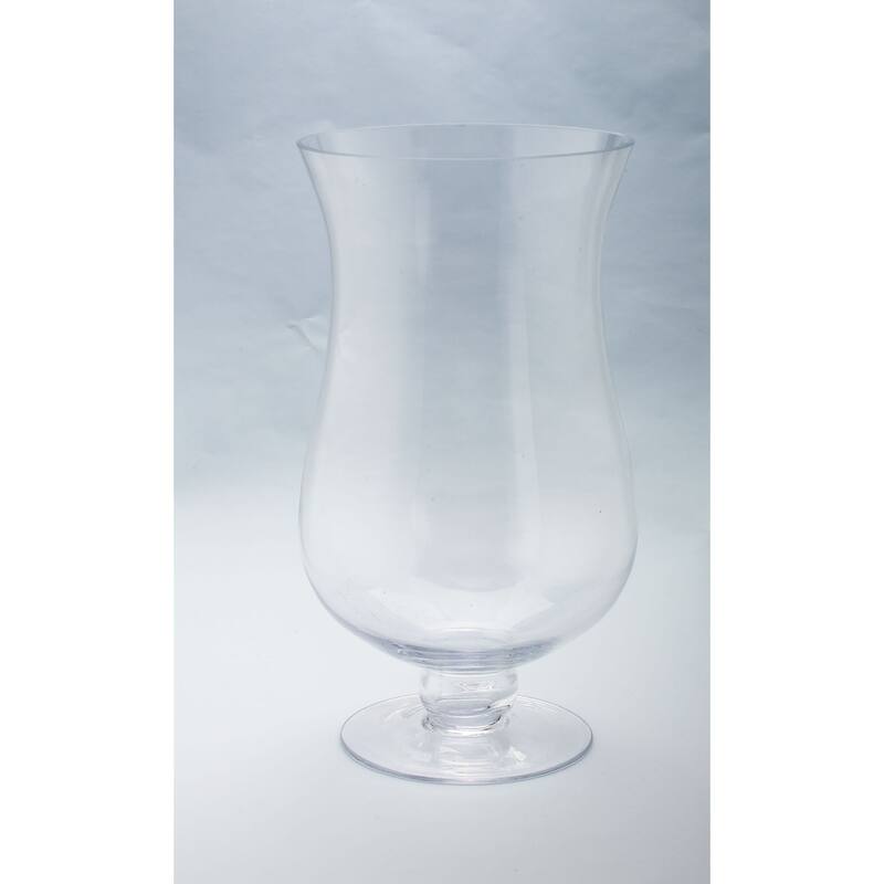 16" Handblown Glass Hurricane Pillar Candle Holder