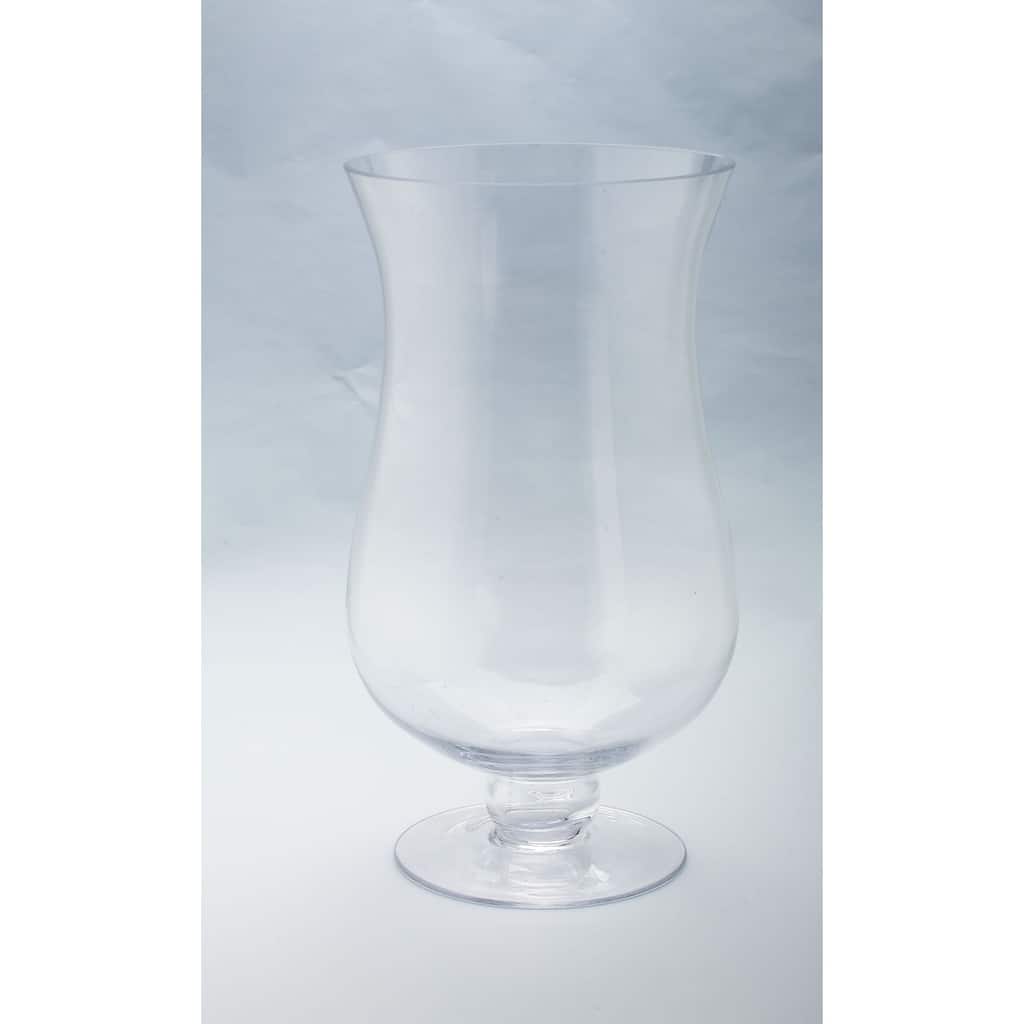 16" Handblown Glass Hurricane Pillar Candle Holder