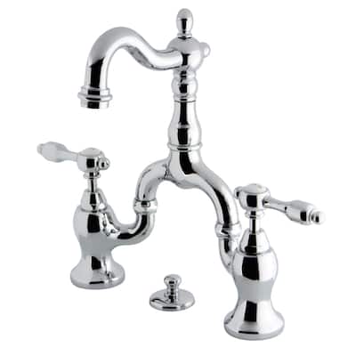 Kingston Brass Tudor Mini-Widespread Bathroom Faucet - Includes Metal