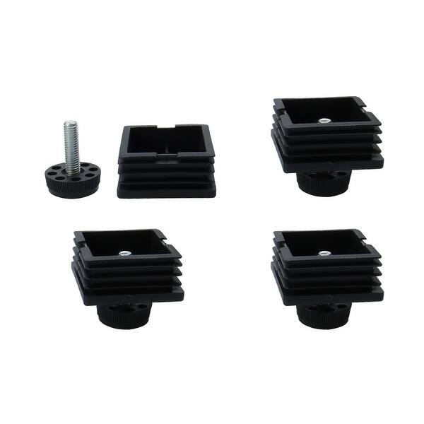 Furniture Glide Leveling Feet 50x50mm Square Tube Inserts Kit 4 Sets