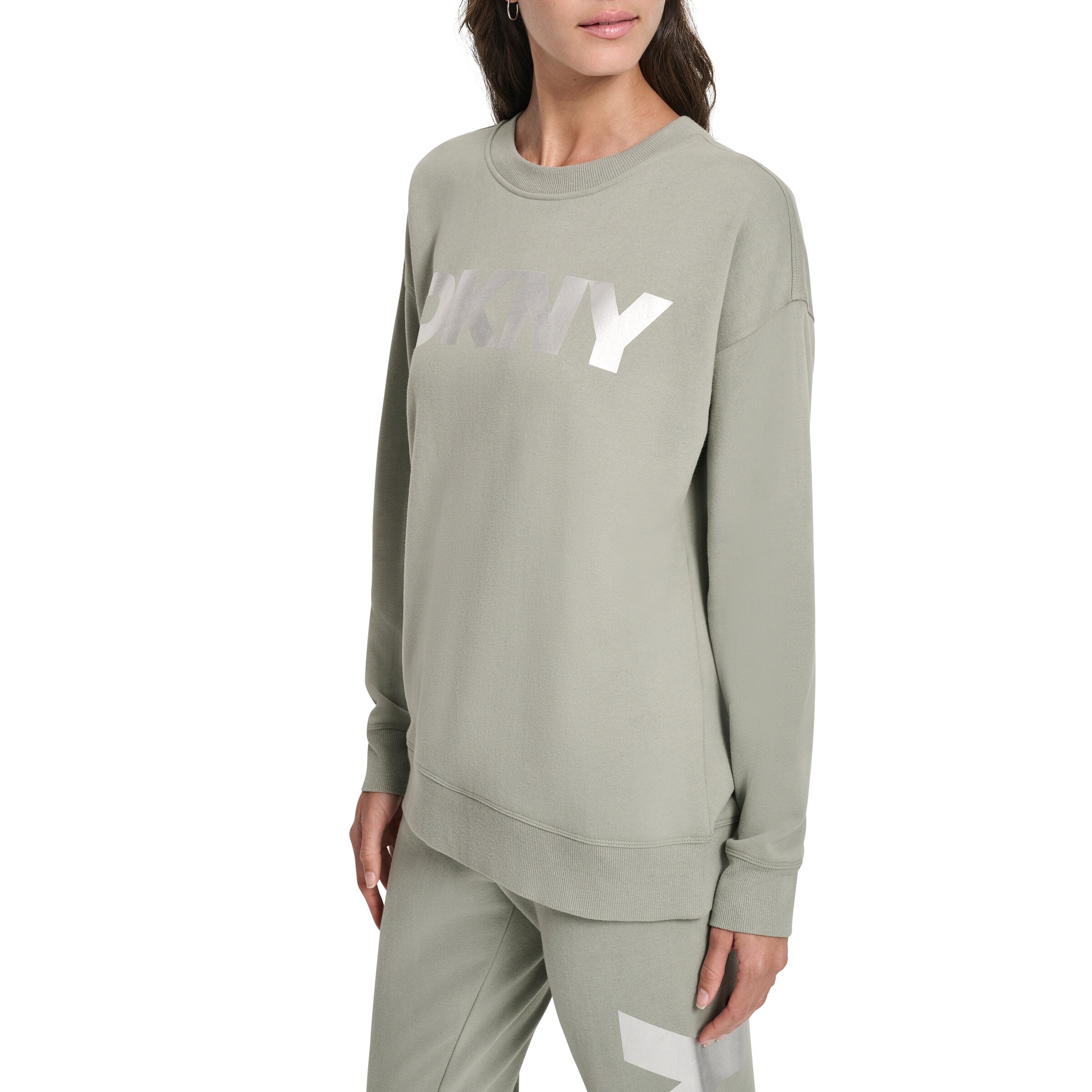 DKNY Sport Foil Logo Crewneck Sweater - Overstock - 43157335
