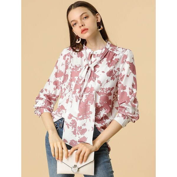 floral ruffle shirt