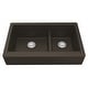 preview thumbnail 18 of 56, Karran Retrofit Apron-Front Quartz Double Bowl Kitchen Sink Brown