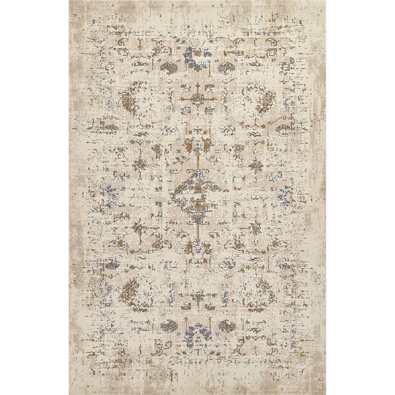 Momeni Vera Polyester Blend Abstract Area Rug - Beige - 7'10" X 10'