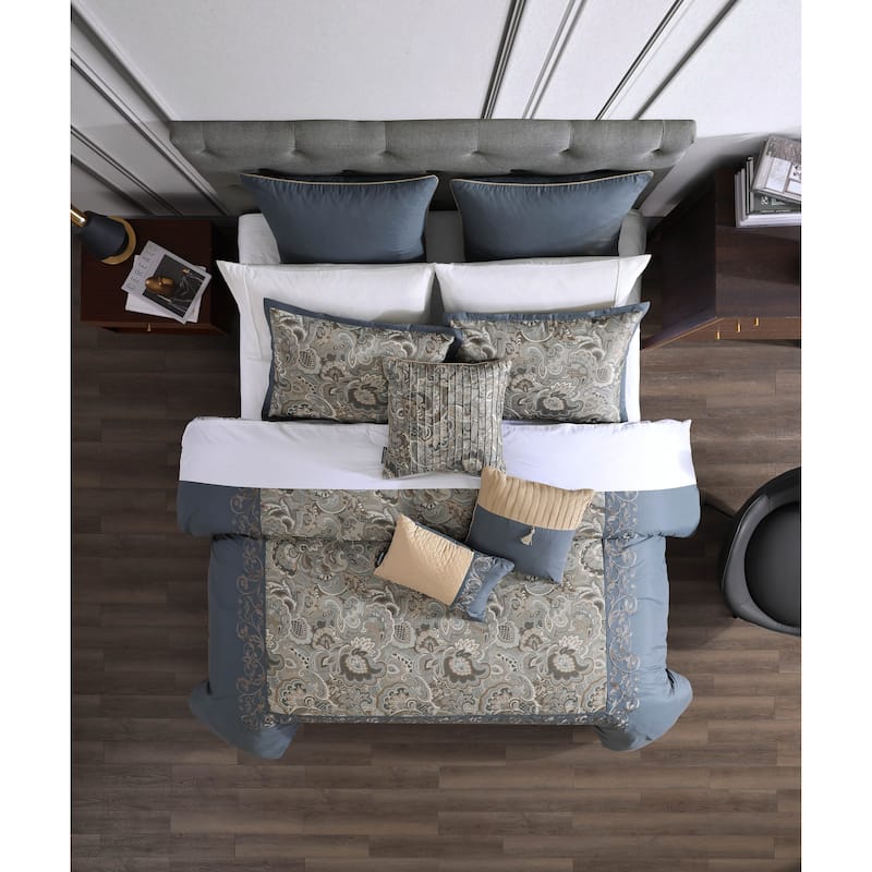 Riverbrook Home Coley 10 Piece Comforter Set Blue