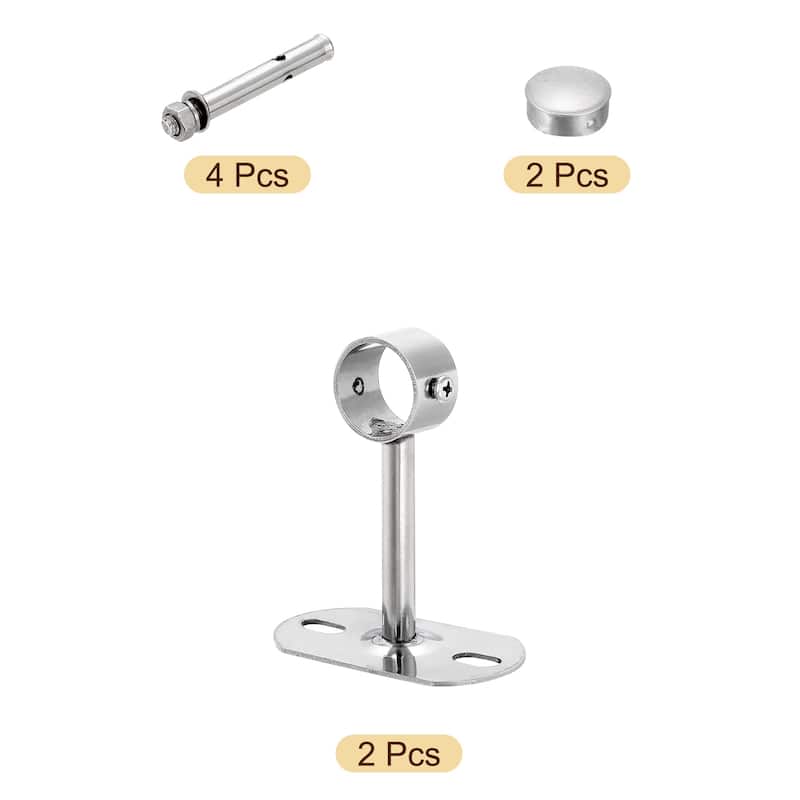 2 Set Ceiling Mount Curtain Rod Bracket
