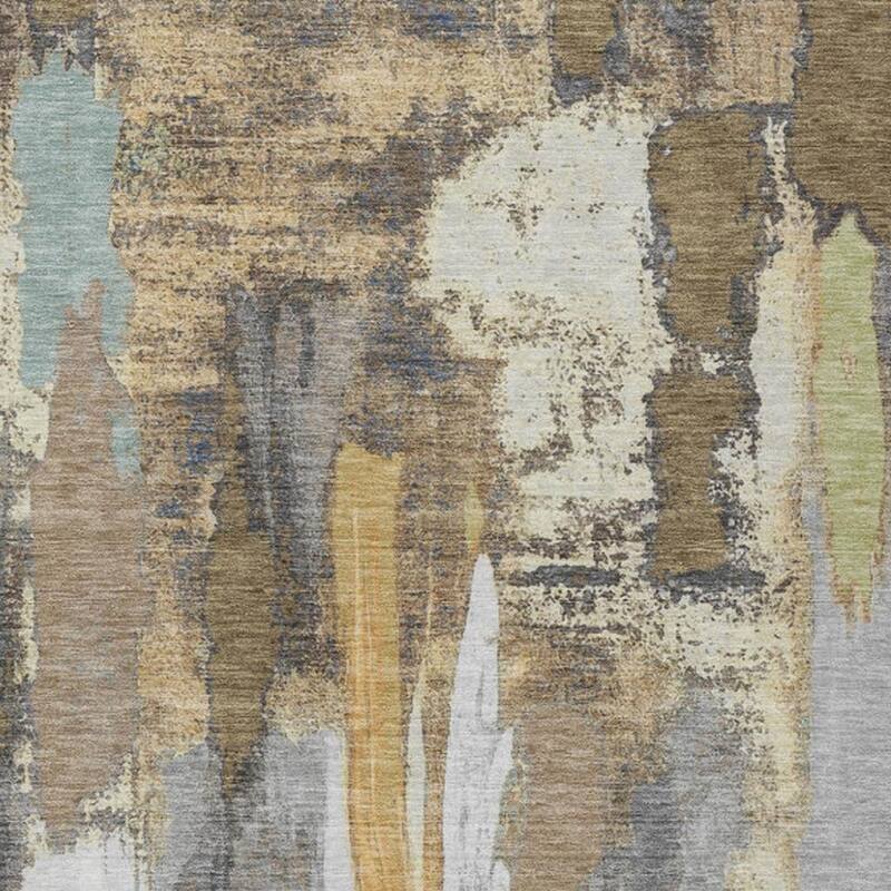 HomeRoots Abstract Transitional Rectangle Outdoor Rug