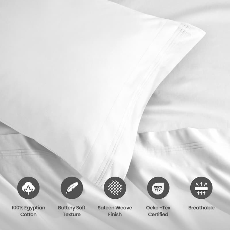 Blue Nile Mills 1500 Thread Count Egyptian Cotton Deep Pocket Solid Sheet Set