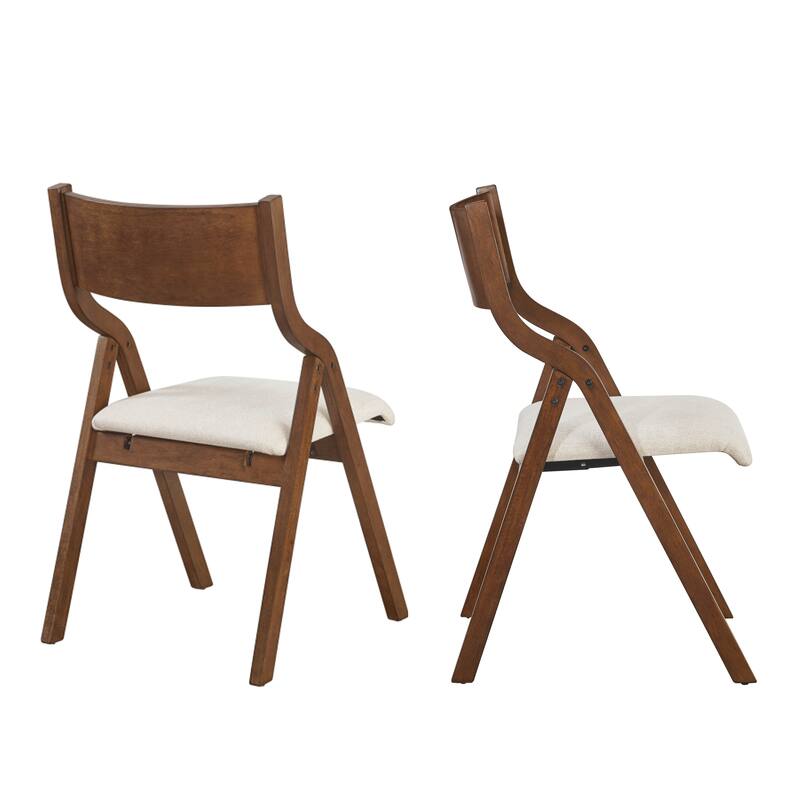 Upholstered folding Dining chair, space saving, easy to carry, Dining Room, 2-Pack