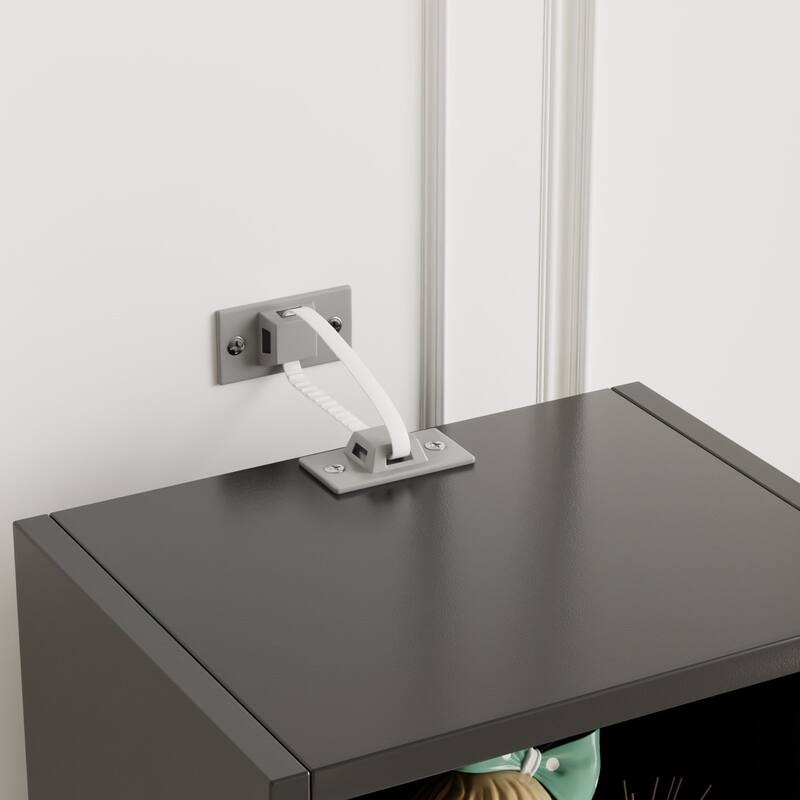 Javlergo Tall 7-Tier Adjustable Corner Bookcase with Drawer MDF Storage Shelf for Living Room Bedroom Kitchen and Entryway