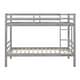 preview thumbnail 7 of 41, Twin over Twin Wooden Bunk Bed,High Guardrail,Ladder,Kids Teens,Dorm