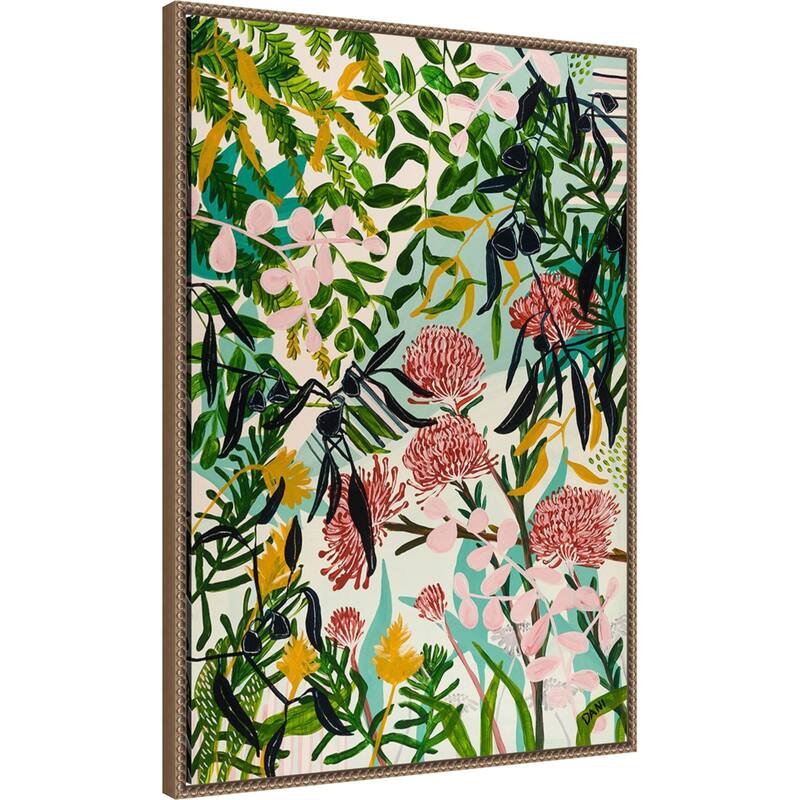 Floral Home by Dani Heyward Framed Canvas Wall Art Print