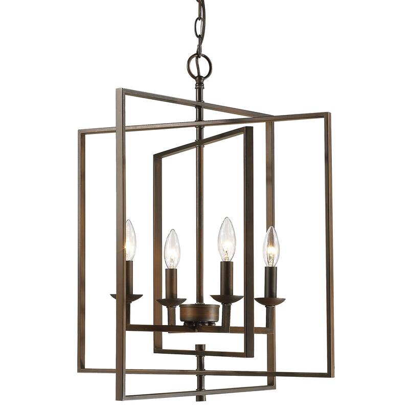 Millennium Lighting 4 Light 20" Wide Geometric Chandelier - Rubbed Bronze