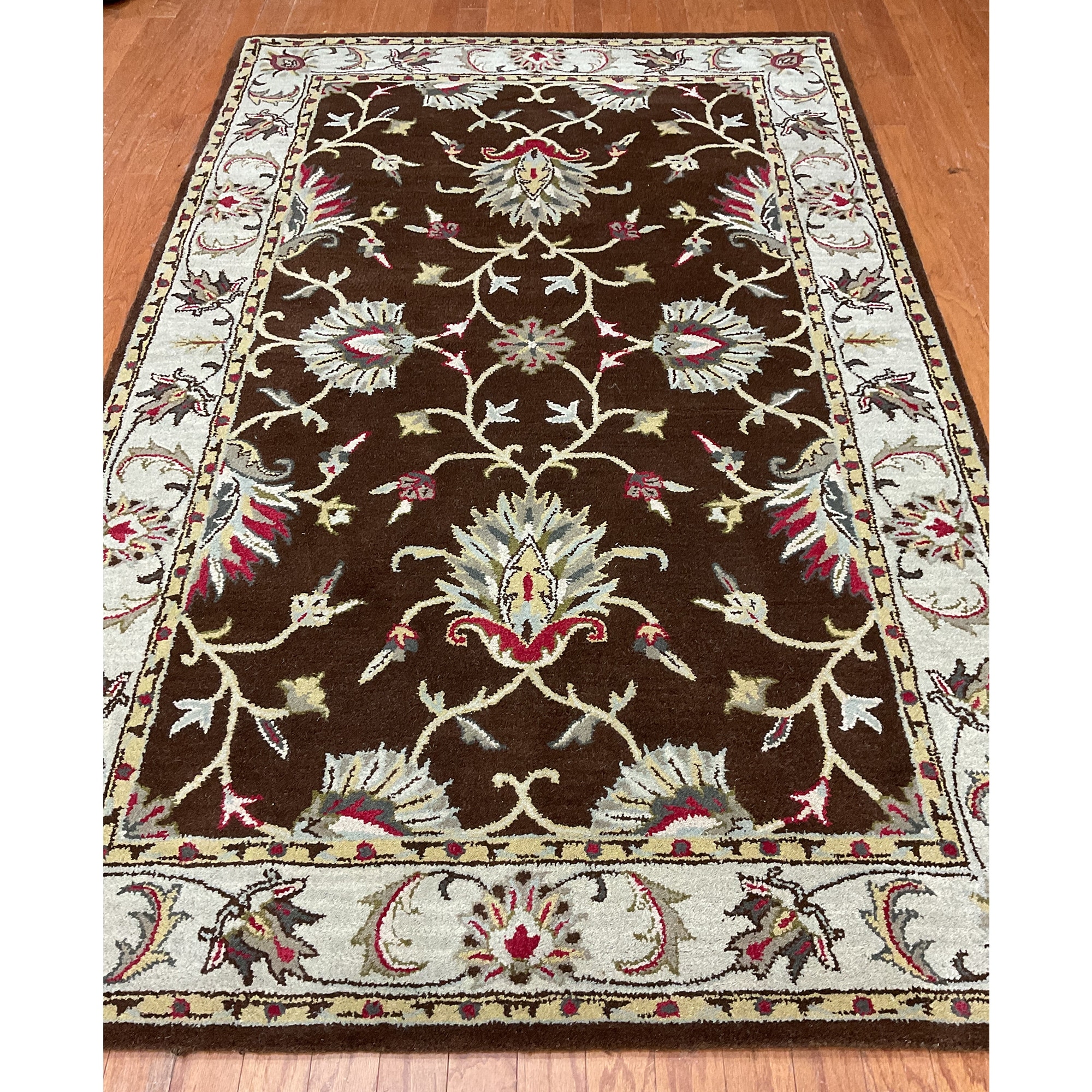 HERAT ORIENTAL Handmade 5'x8' Isfahan Design Wool Rug - 5' x 8'