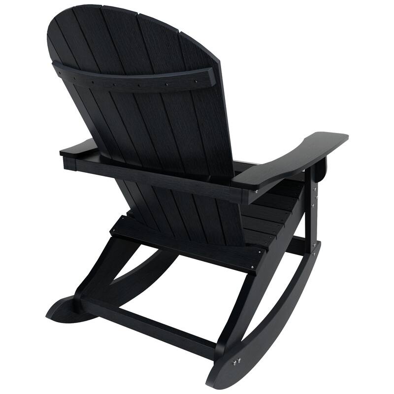 Vineyard HIPS Outdoor Eco-Friendly All Weather Seashell Rocking Adirondack Chairs (Set of 2)