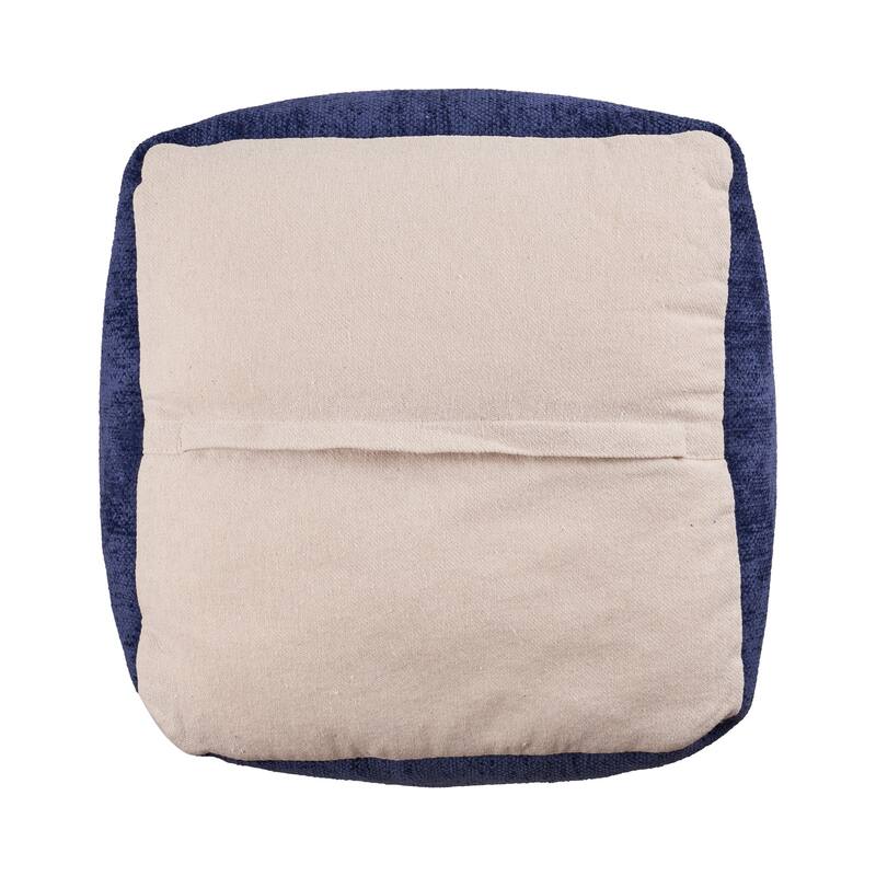 Sevita Transitional Solid Chenille Indoor Pouf