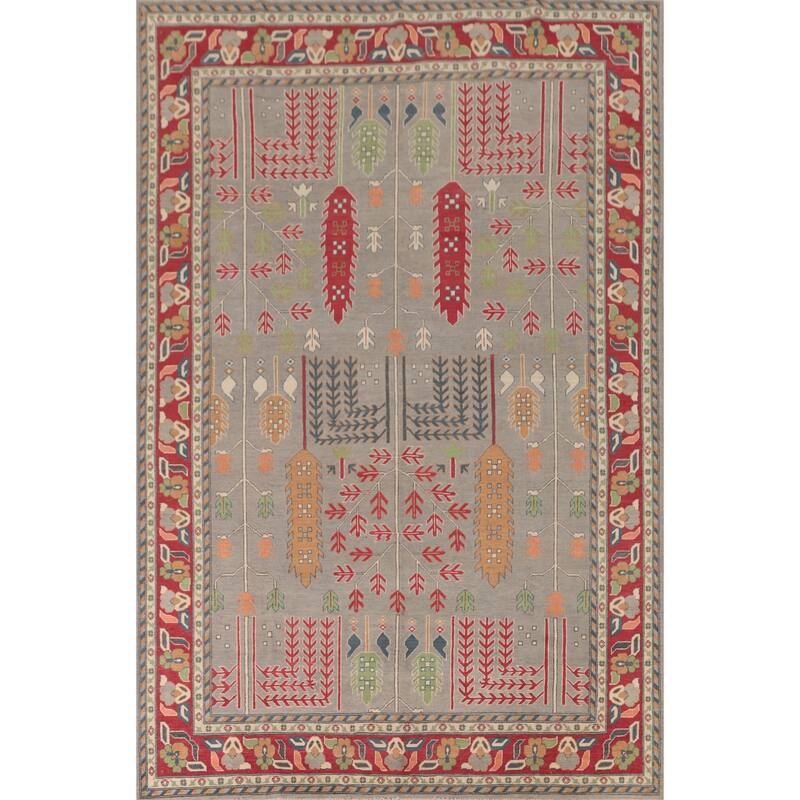 Kazak Oriental Area Rug Handmade Living Room Wool Carpet - 8'0" x 11'7"