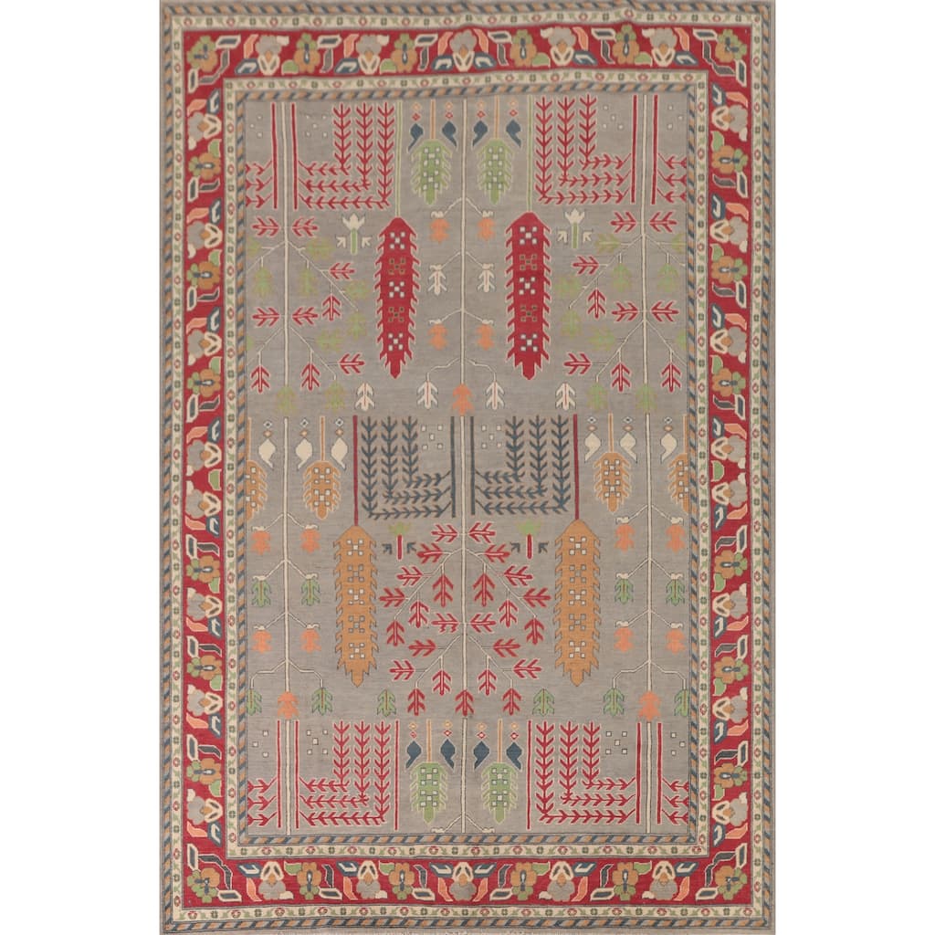 Kazak Oriental Area Rug Handmade Living Room Wool Carpet - 8'0" x 11'7"