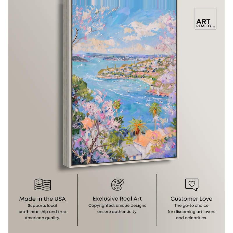 Hillside Harbor View I Canvas by Art Remedy