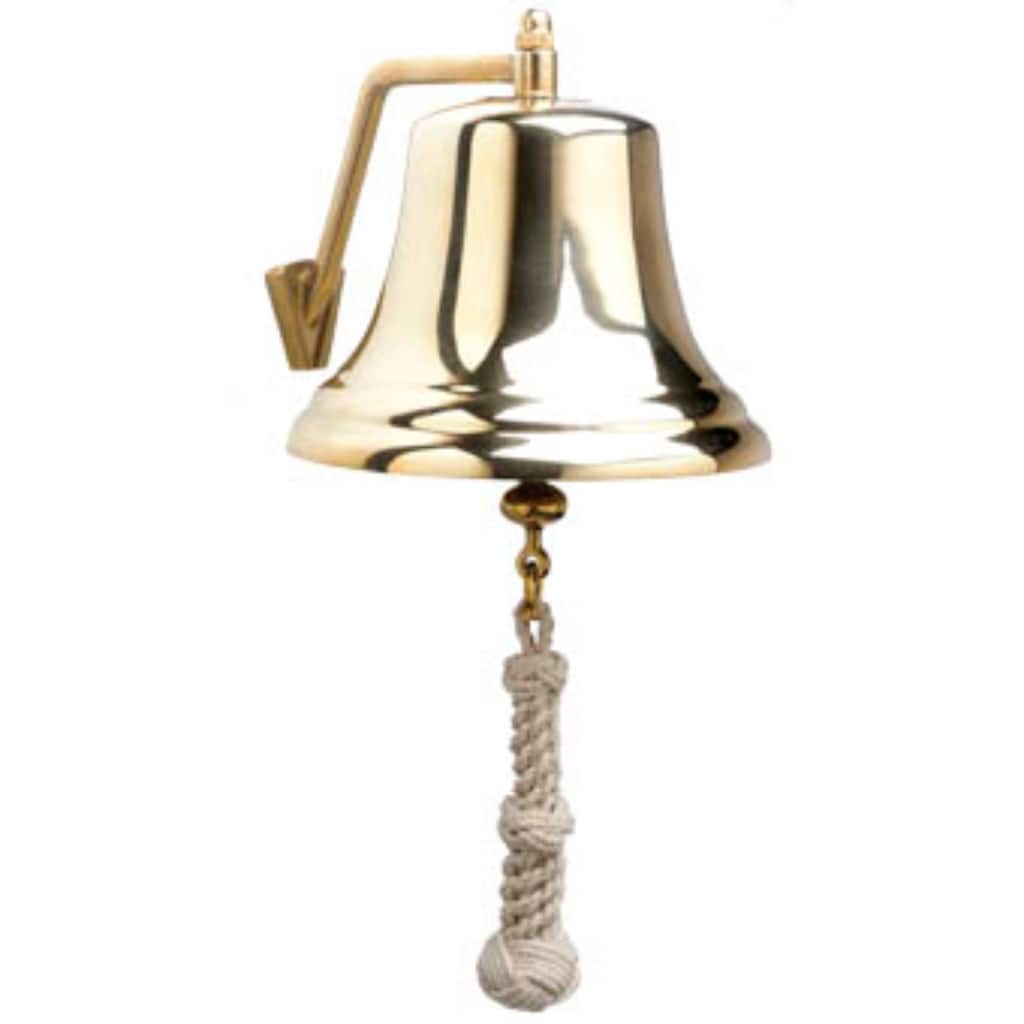 10" Brass Traditional Bell with White Lanyard
