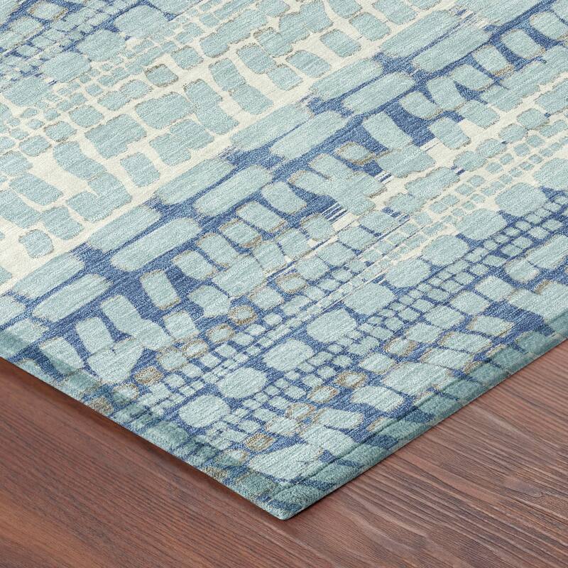 Machine Washable Indoor/ Outdoor Modern Winfield Chantille Rug