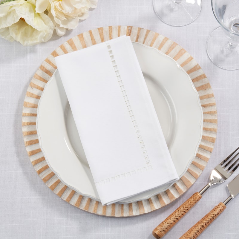 Laser-Cut Hemstitch Napkin (Set of 4)