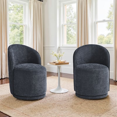 23" W Upholstered Swivel Side Chair for Dining Room Set of 2