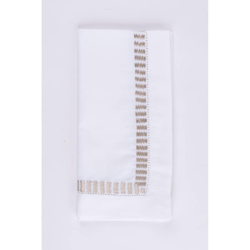 Serena, Cotton, Dinner Napkin Set (Set of 4) - Oyster