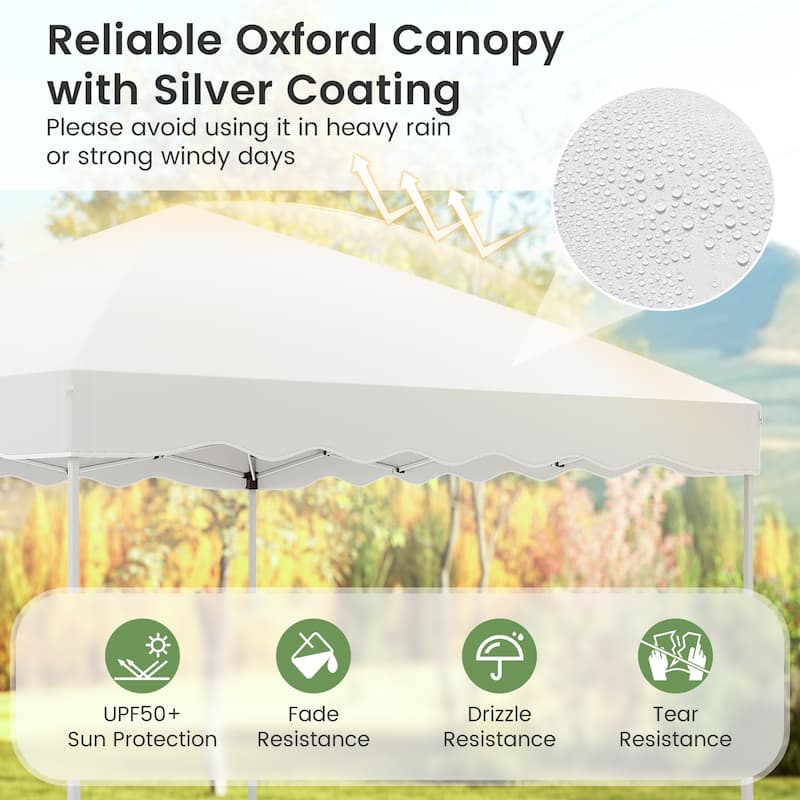 Gymax 10 X 10 FT Pop up Canopy Tent Portable Foldable Patio Shelter w/