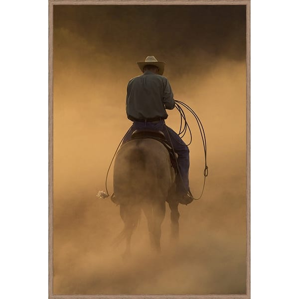 Teo On The Ranch Framed Canvas Wall Art Overstock 24240162