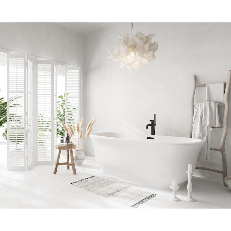 Cameron Soaking Bathtub in Glossy White