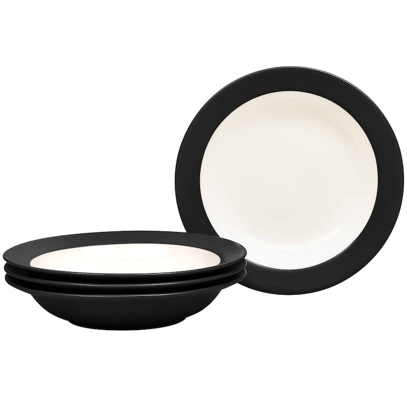 Noritake Colorwave Set Of 4 Pasta/Rim Soups, 8-1/2", 20 Oz. - Graphite