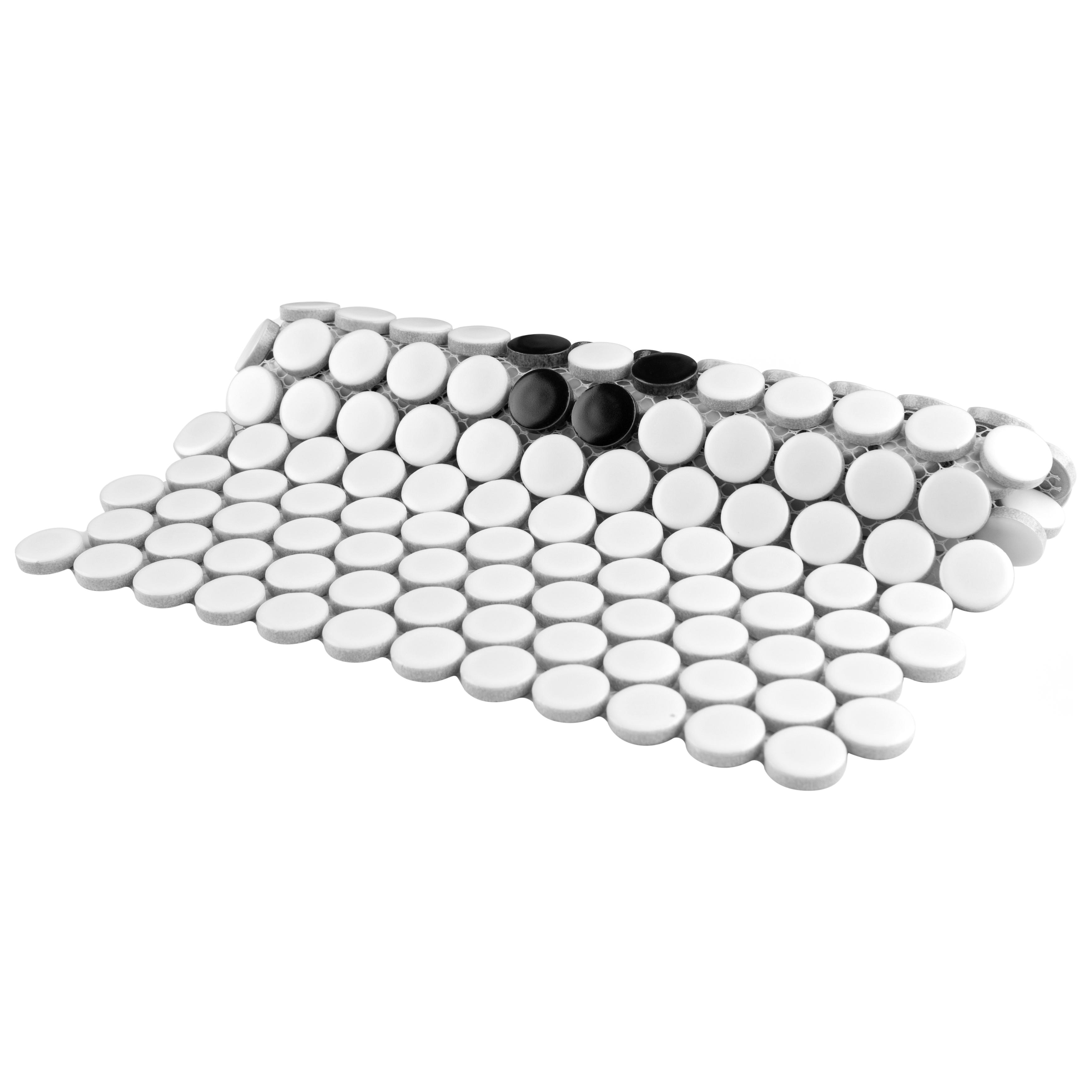 Merola Tile Metro Penny Matte White 9-3/4 Inch X 11-1/2 Inch Porcelain Mosaic Tile (8.0 Sq... | The Home Depot Canada