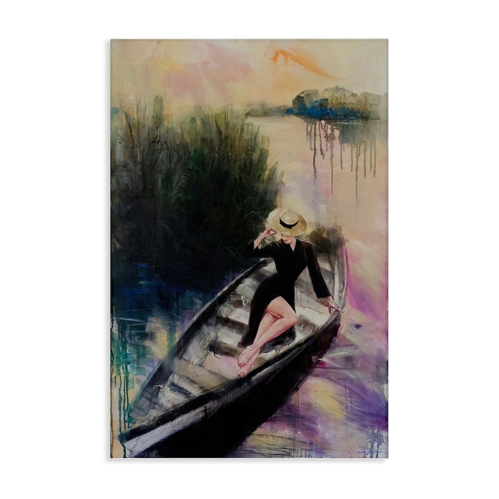 Stupell Fashion Diva on River Boat Canvas Wall Art Design By Lucille Lee