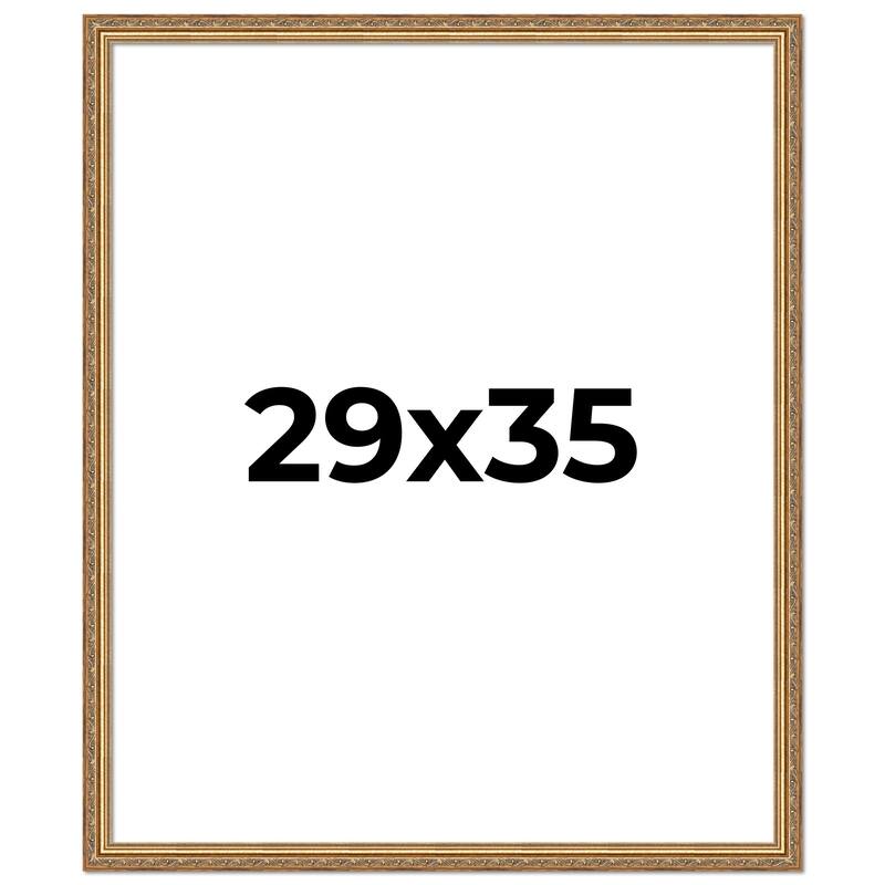29x35 Frame Red Solid Wood Picture Frame Width 1.75 Inches | Interior Frame Depth 1 13/16 Inches